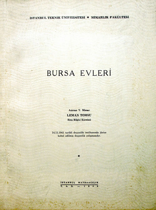 <p>Doçentlik için sunduğu çalışması (1941)<strong></strong></p>